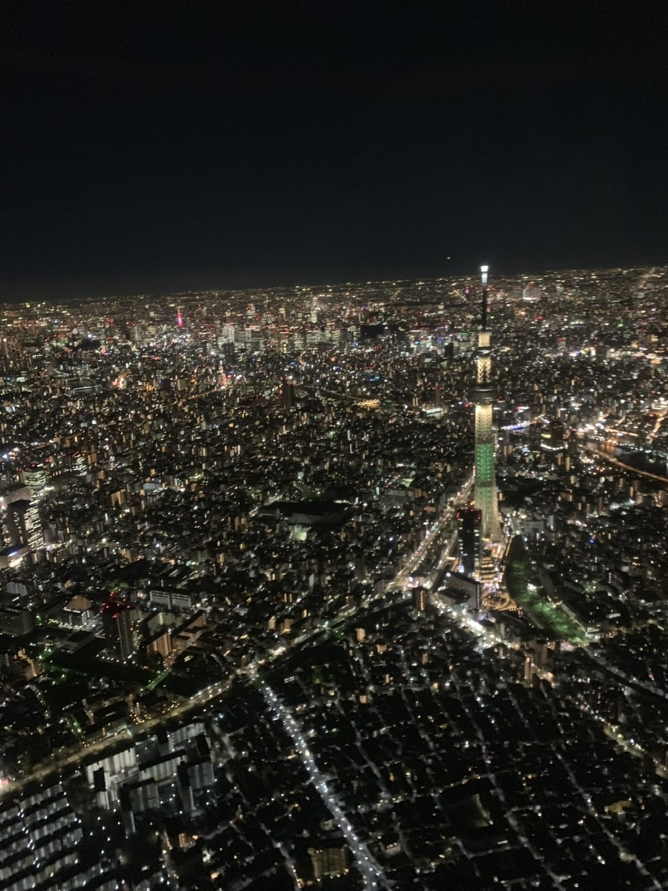 上空から見る夜景